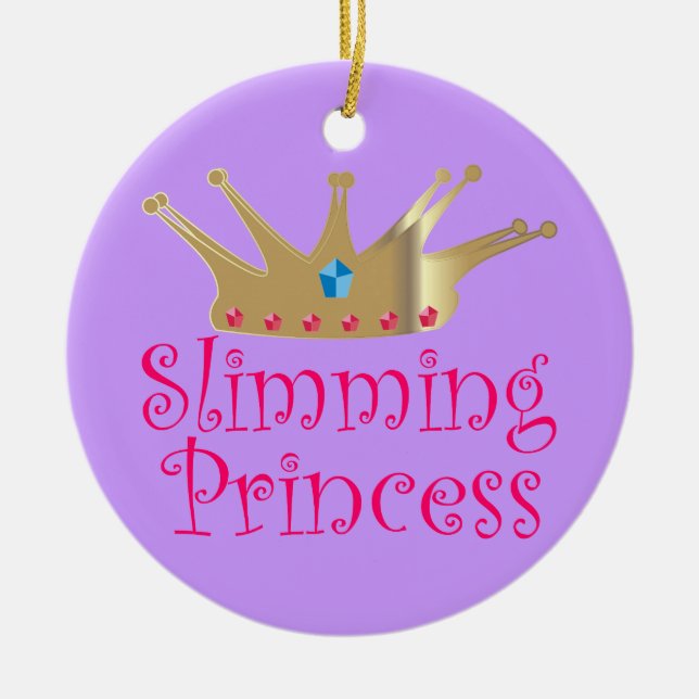 Slimming Princess Ceramic Tree Decoration (Front)