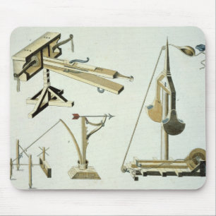 Sling weapons, plate from 'A History of the Develo Mouse Pad