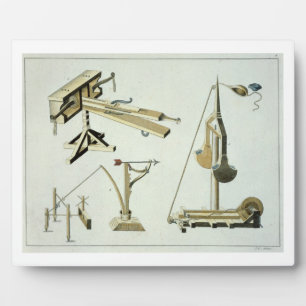 Sling weapons, plate from 'A History of the Develo Plaque