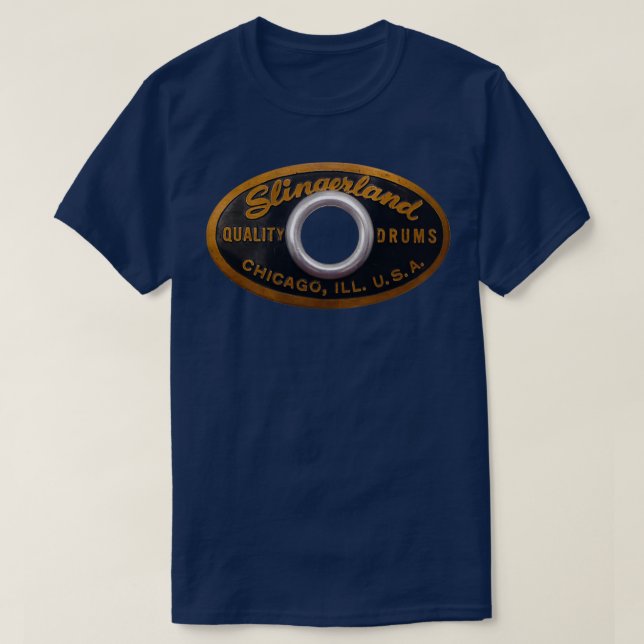 Slingerland Drum Badge  T-Shirt (Design Front)