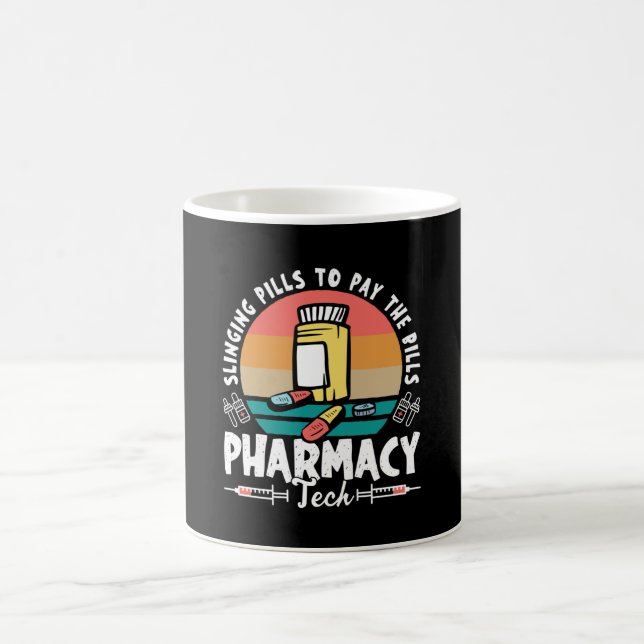 Slinging Pills Pharmacy Technician Pharmacist Gift Coffee Mug (Center)