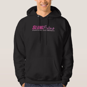 SlingPaint Pink Logo Black Hoodie