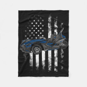Slingshot Car American Usa Flag 4th Of July Slings Fleece Blanket