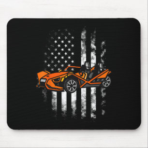 Slingshot Car American Usa Flag 4th Of July Slings Mouse Pad