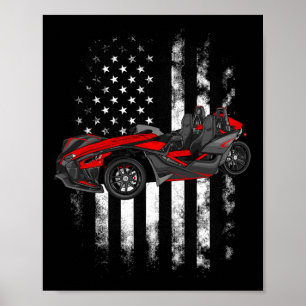 Slingshot Car American Usa Flag 4th Of July Slings Poster