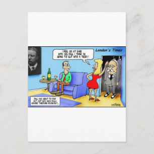 Slip Into A Teddy..Roosevelt Funny Gifts Mugs Etc Postcard