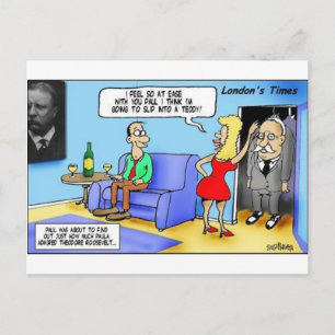 Slip Into A Teddy..Roosevelt Funny Gifts Mugs Etc Postcard