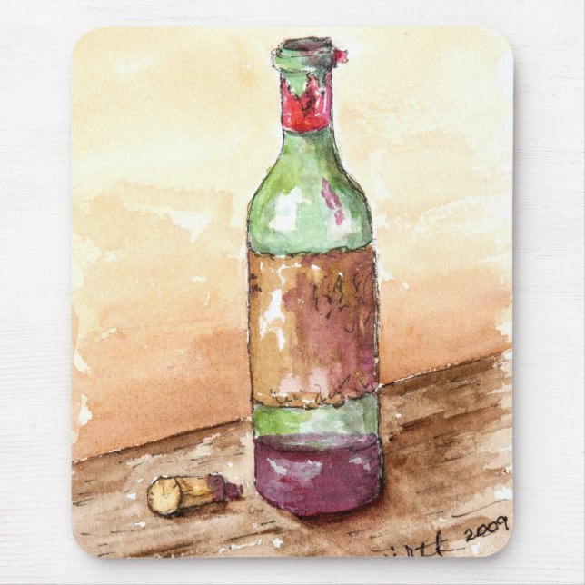 Slip Your Mouse Some Wine Mouse Pad (Front)