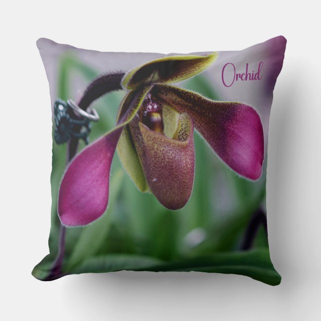 Slipper Orchid Macro Cushion (Front)