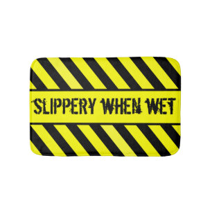slippery when wet bath mat