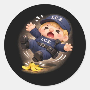 Slippery When Wet Classic Round Sticker