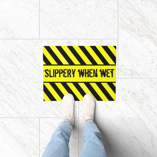 slippery when wet doormat (Indoor)