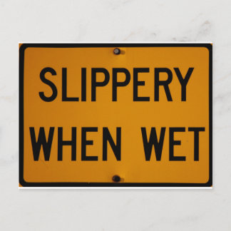 Slippery When Wet Postcard