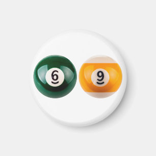 SlipperyJoe 69 hard pool table two billiard balls Magnet
