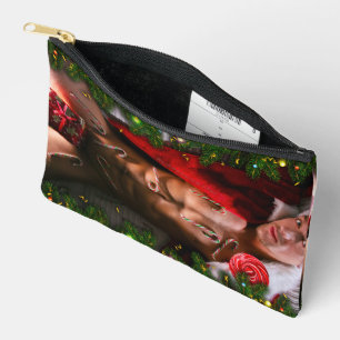 SlipperyJoe candy canes male chest lollipop colorf Accessory Pouch