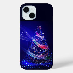 SlipperyJoe Christmas tree digital translucent red iPhone 15 Case