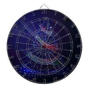 SlipperyJoe Christmas tree digital translucent red Dartboard