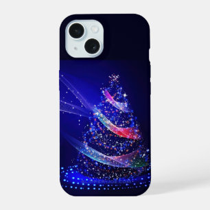 SlipperyJoe Christmas tree digital translucent red iPhone 15 Case