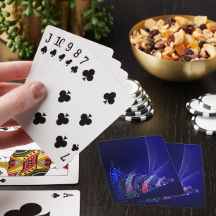 SlipperyJoe Christmas tree digital translucent red Playing Cards