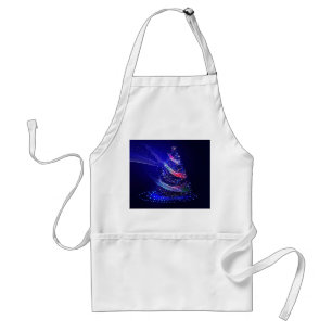 SlipperyJoe Christmas tree digital translucent red Standard Apron