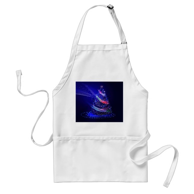 SlipperyJoe Christmas tree digital translucent red Standard Apron (Front)