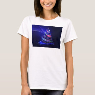 SlipperyJoe Christmas tree digital translucent red T-Shirt