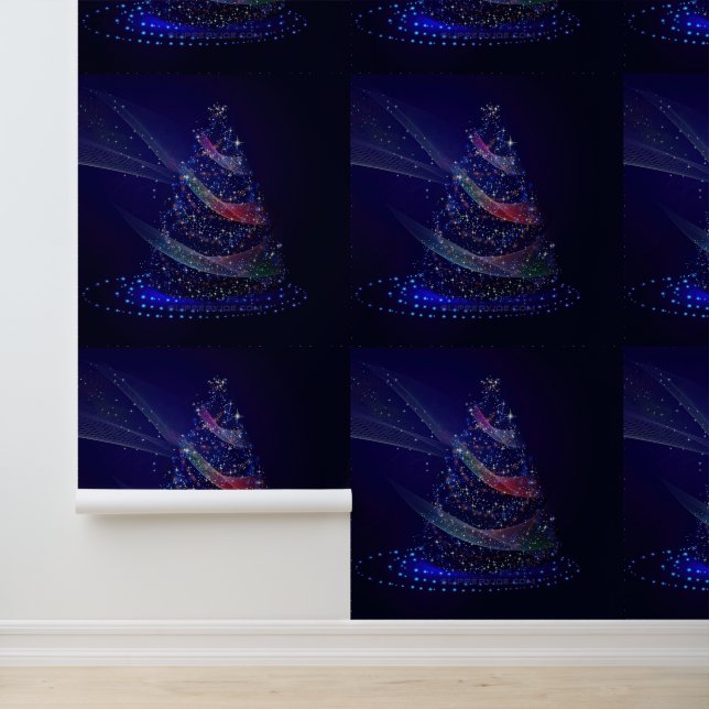SlipperyJoe Christmas tree digital translucent red Wallpaper (Application)