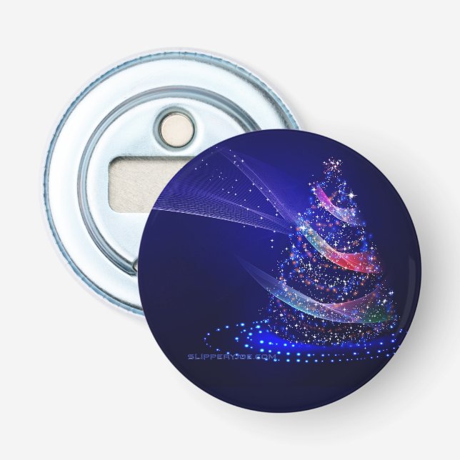 SlipperyJoe digitally rendered Christmas tree beau Bottle Opener (Front)