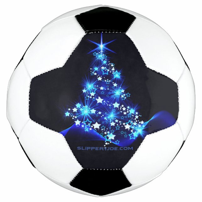 SlipperyJoe digitally rendered Christmas tree beau Soccer Ball (Front)