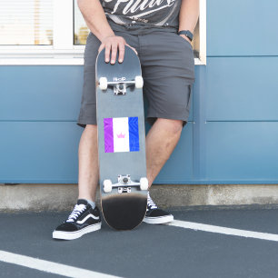SlipperyJoe drag pride flag purple white blue crow