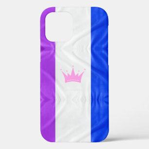 SlipperyJoe drag pride flag purple white blue crow iPhone 12 Pro Case