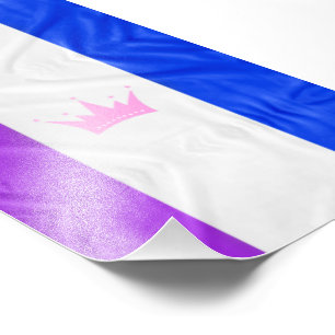 SlipperyJoe drag pride flag purple white blue crow Photo Print