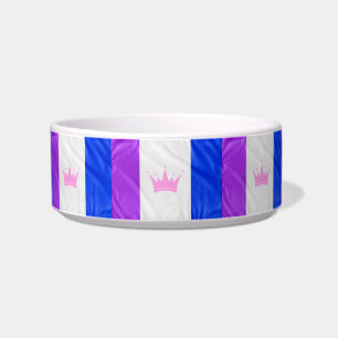 SlipperyJoe drag pride flag purple white blue Sequ Bowl