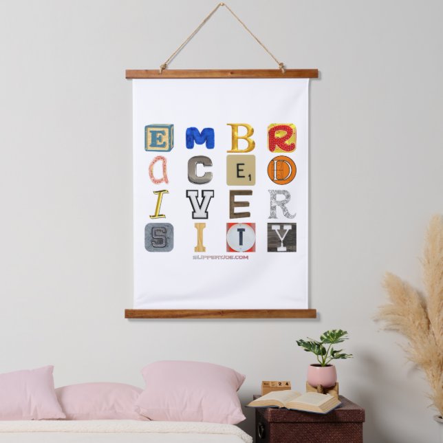 SlipperyJoe embrace diversity metaphor LGBTQIA glo Hanging Tapestry (Bedroom)