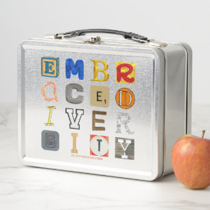 SlipperyJoe embrace diversity metaphor LGBTQIA glo Metal Lunch Box