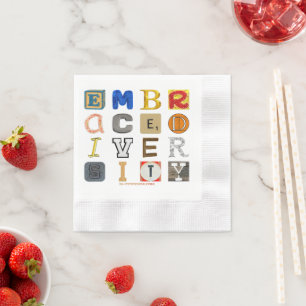 SlipperyJoe embrace diversity metaphor LGBTQIA glo Napkin