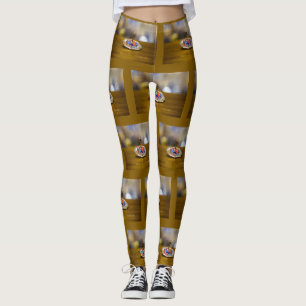 SlipperyJoe Hanukkah dreidel gift octagonal base b Leggings
