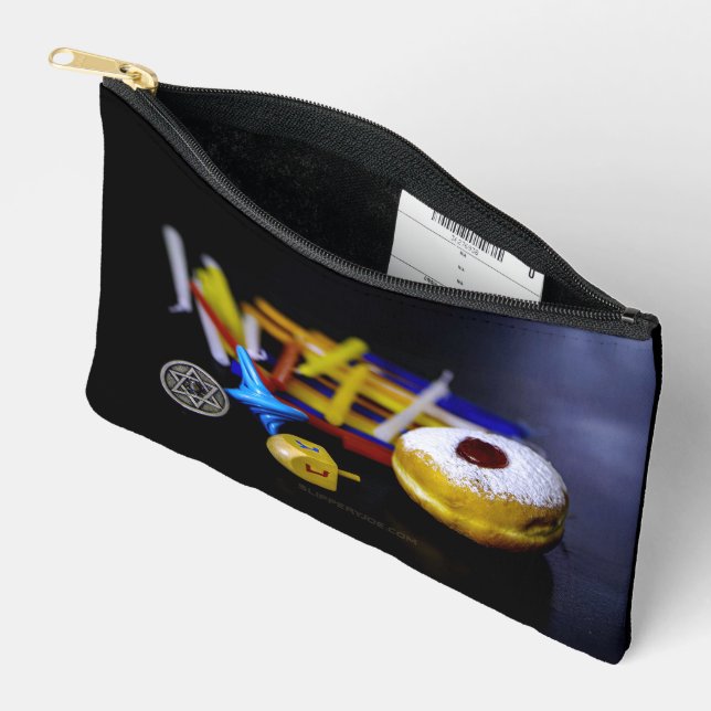 SlipperyJoe Hanukkah symbolic still life holiday e Accessory Pouch (Open)