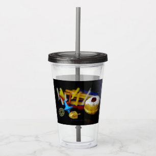 SlipperyJoe Hanukkah symbolic still life holiday e Acrylic Tumbler