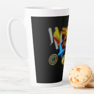 SlipperyJoe Hanukkah symbolic still life holiday e Latte Mug
