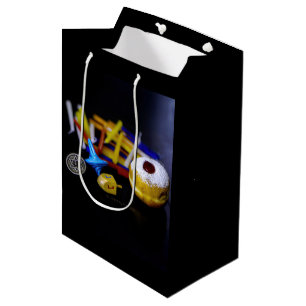 SlipperyJoe Hanukkah symbolic still life holiday e Medium Gift Bag
