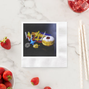 SlipperyJoe Hanukkah symbolic still life holiday e Napkin
