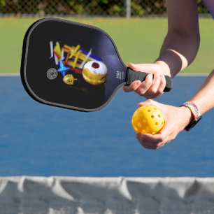SlipperyJoe Hanukkah symbolic still life holiday e Pickleball Paddle