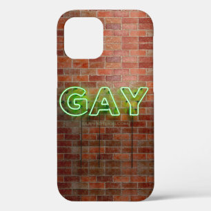 SlipperyJoe illuminated gay neon sign bright vivid iPhone 12 Pro Case