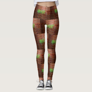 SlipperyJoe illuminated gay neon sign bright vivid Leggings