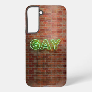 SlipperyJoe illuminated gay neon sign bright vivid Samsung Galaxy Case