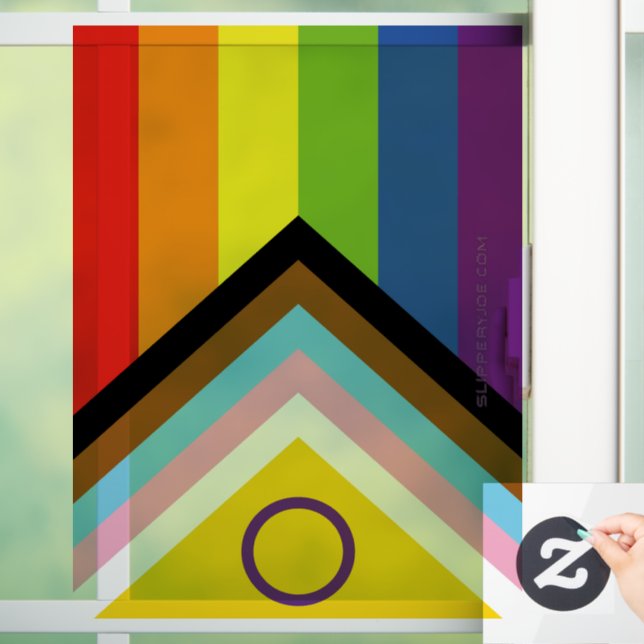 SlipperyJoe Intersex Progress Pride Flag rainbow s (Home)