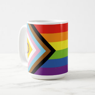 SlipperyJoe Intersex Progress Pride Flag rainbow s Coffee Mug