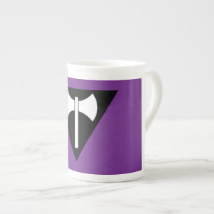 SlipperyJoe lesbian pride flag powerful gay femini Bone China Mug
