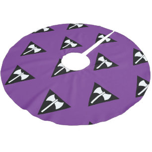 SlipperyJoe lesbian pride flag powerful gay femini Brushed Polyester Tree Skirt